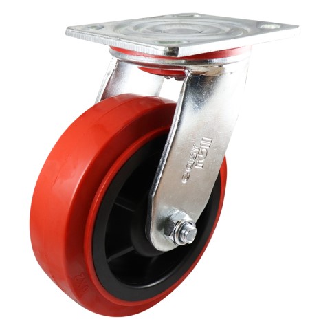 EHI 150MM RED PU/NYLON SWIVEL  